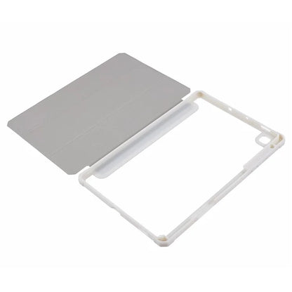 For Samsung Galaxy Tab S6 Lite (2024) / S6 Lite (2022) / S6 Lite (2020) Case PU Leather Tri-fold Stand Clear Back Tablet Cover