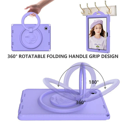 For Samsung Galaxy Tab A8 10.5 (2021) Case with Shoulder Strap  /  Waterproof Screen Protector EVA Tablet Case - Light Purple