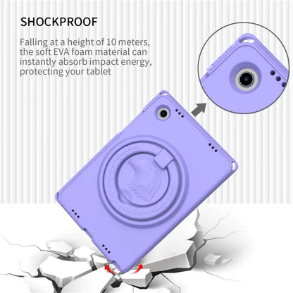 For Samsung Galaxy Tab A8 10.5 (2021) Case with Shoulder Strap  /  Waterproof Screen Protector EVA Tablet Case - Light Purple