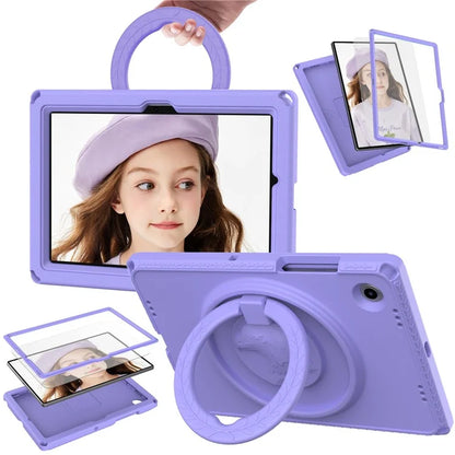 For Samsung Galaxy Tab A8 10.5 (2021) Case with Shoulder Strap  /  Waterproof Screen Protector EVA Tablet Case - Light Purple