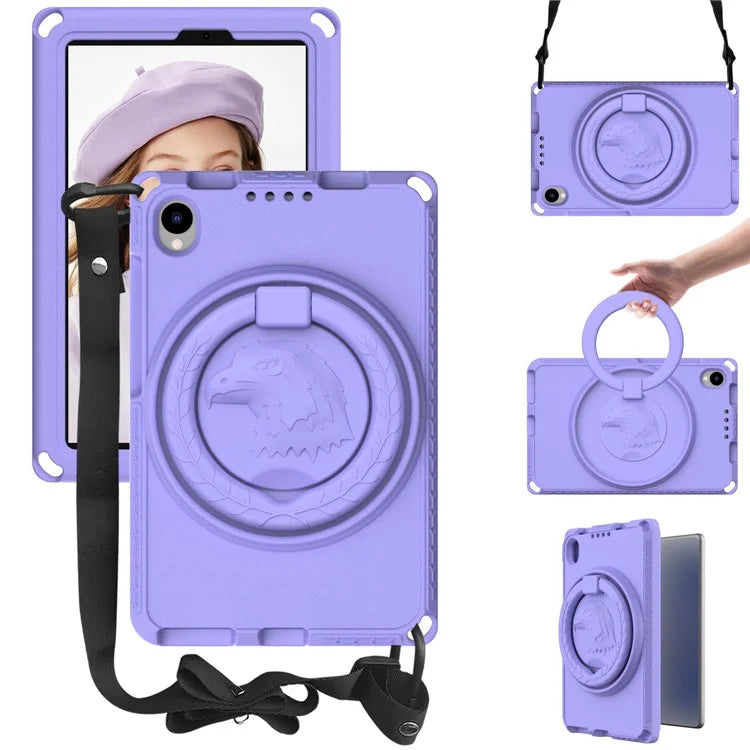 For Samsung Galaxy Tab A 8.4 (2020) T307  /  T307U  /  Huawei MatePad T8  /  Lenovo Tab M8 TB-8505F  /  8705N EVA Case with Strap - Light Purple