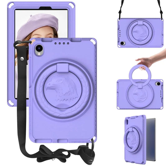 For Samsung Galaxy Tab A 8.4 (2020) T307  /  T307U  /  Huawei MatePad T8  /  Lenovo Tab M8 TB-8505F  /  8705N EVA Case with Strap - Light Purple