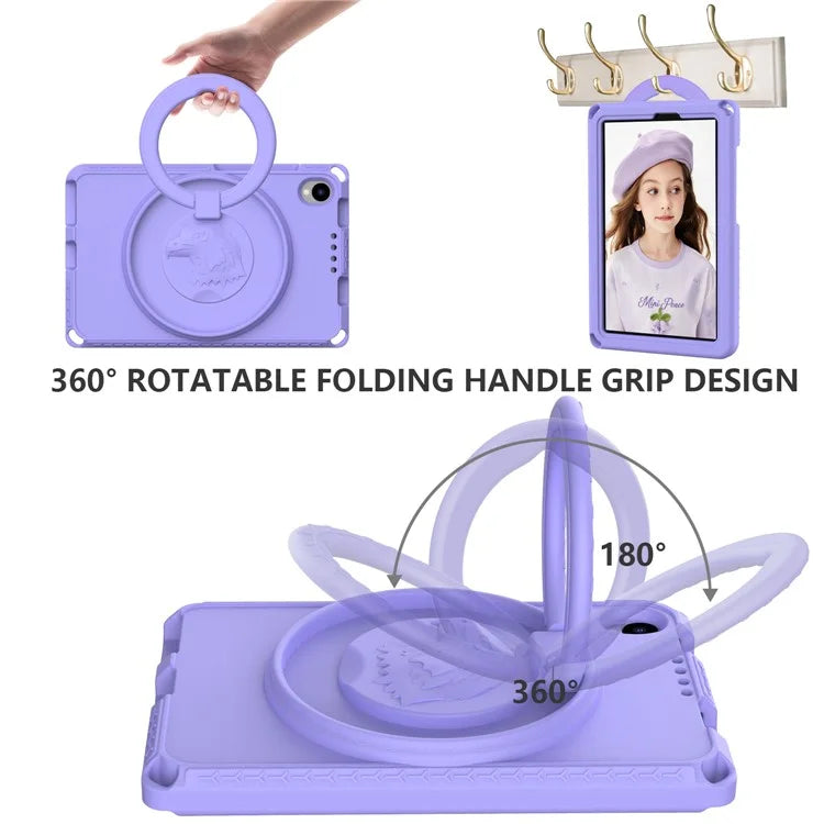 For Samsung Galaxy Tab A 8.4 (2020) T307  /  T307U  /  Huawei MatePad T8  /  Lenovo Tab M8 TB-8505F  /  8705N EVA Case with Strap - Light Purple