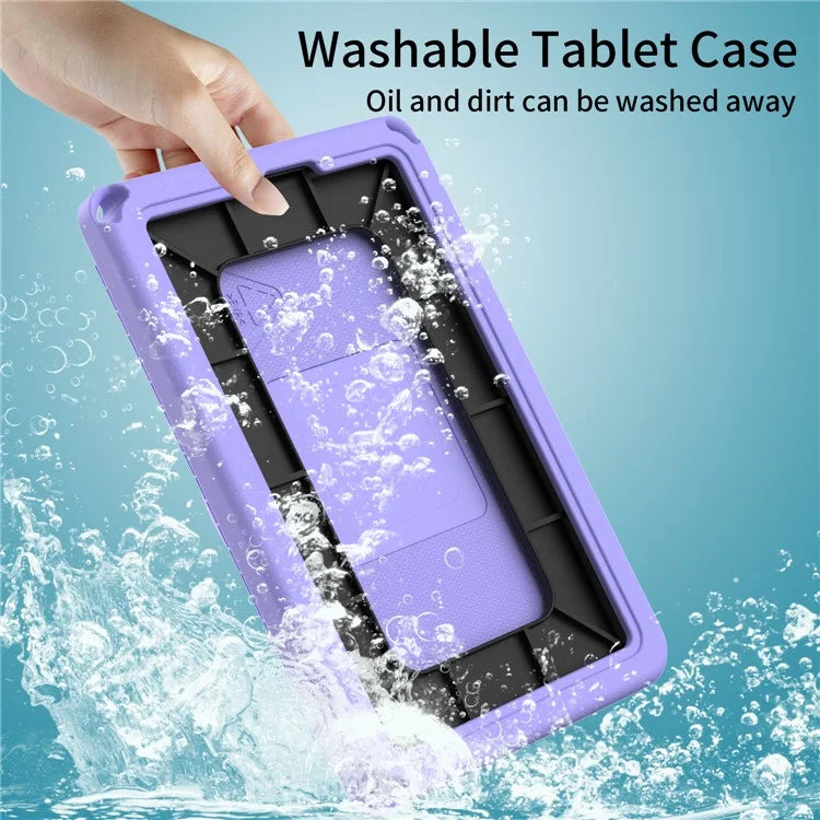 For Samsung Galaxy Tab A 8.4 (2020) T307  /  T307U  /  Huawei MatePad T8  /  Lenovo Tab M8 TB-8505F  /  8705N EVA Case with Strap - Light Purple