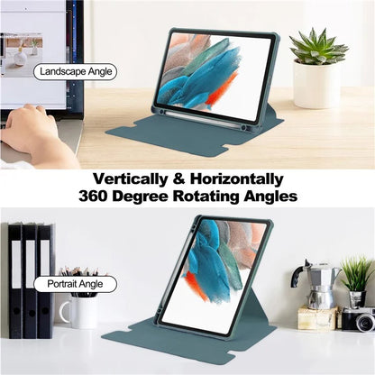 For Samsung Galaxy Tab A9+ Tablet Case 360-Degree Rotating Stand PU+Acrylic Cover (without Keyboard)