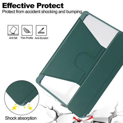 For Samsung Galaxy Tab A9+ Tablet Case 360-Degree Rotating Stand PU+Acrylic Cover (without Keyboard)