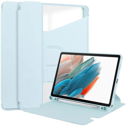 For Samsung Galaxy Tab A9+ Tablet Case 360-Degree Rotating Stand PU+Acrylic Cover (without Keyboard)