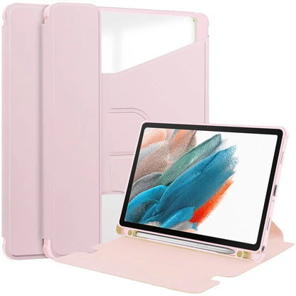 For Samsung Galaxy Tab A9+ Tablet Case 360-Degree Rotating Stand PU+Acrylic Cover (without Keyboard)