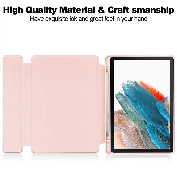 For Samsung Galaxy Tab A9+ Tablet Case 360-Degree Rotating Stand PU+Acrylic Cover (without Keyboard)