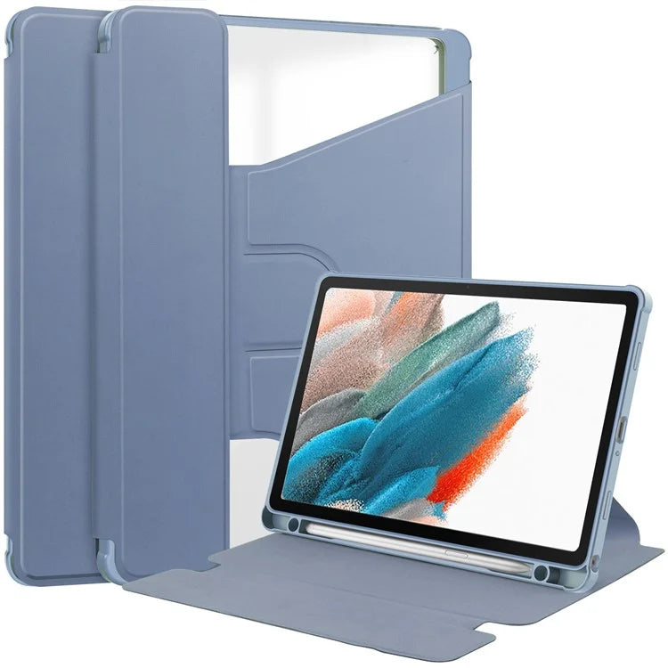 For Samsung Galaxy Tab A9+ Tablet Case 360-Degree Rotating Stand PU+Acrylic Cover (without Keyboard)
