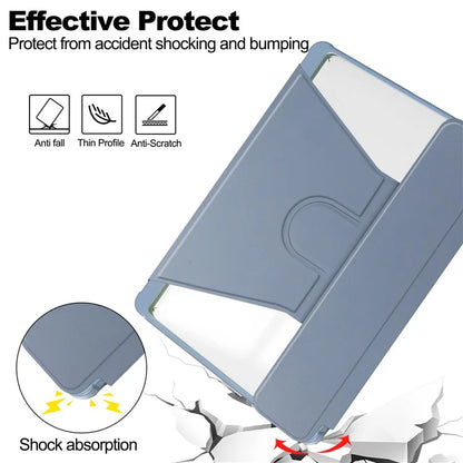 For Samsung Galaxy Tab A9+ Tablet Case 360-Degree Rotating Stand PU+Acrylic Cover (without Keyboard)