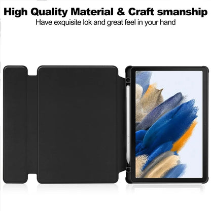 Tablet Case with Bluetooth Keyboard for Samsung Galaxy Tab A9+ Rotating Stand PU+Acrylic Cover