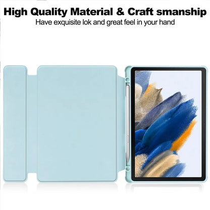 Tablet Case with Bluetooth Keyboard for Samsung Galaxy Tab A9+ Rotating Stand PU+Acrylic Cover