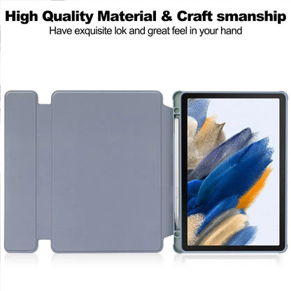 Tablet Case with Bluetooth Keyboard for Samsung Galaxy Tab A9+ Rotating Stand PU+Acrylic Cover