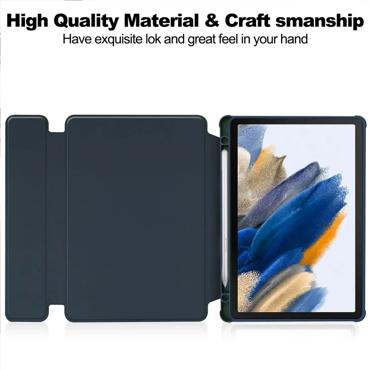 Tablet Case with Bluetooth Keyboard for Samsung Galaxy Tab A9+ Rotating Stand PU+Acrylic Cover