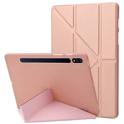 For Samsung Galaxy Tab S9+ Tablet Case Silicone + PU Leather Flip Cover with Auto Wake  /  Sleep Function