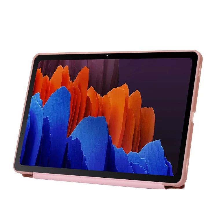 For Samsung Galaxy Tab S9+ Tablet Case Silicone + PU Leather Flip Cover with Auto Wake  /  Sleep Function