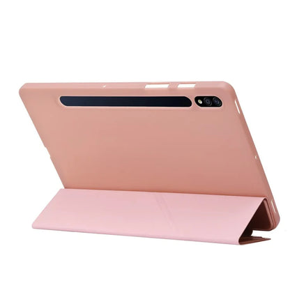 For Samsung Galaxy Tab S9+ Tablet Case Silicone + PU Leather Flip Cover with Auto Wake  /  Sleep Function