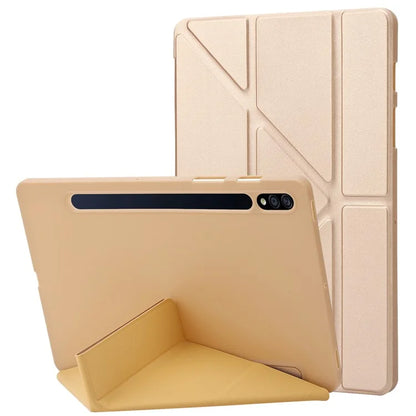 For Samsung Galaxy Tab S9+ Tablet Case Silicone + PU Leather Flip Cover with Auto Wake  /  Sleep Function