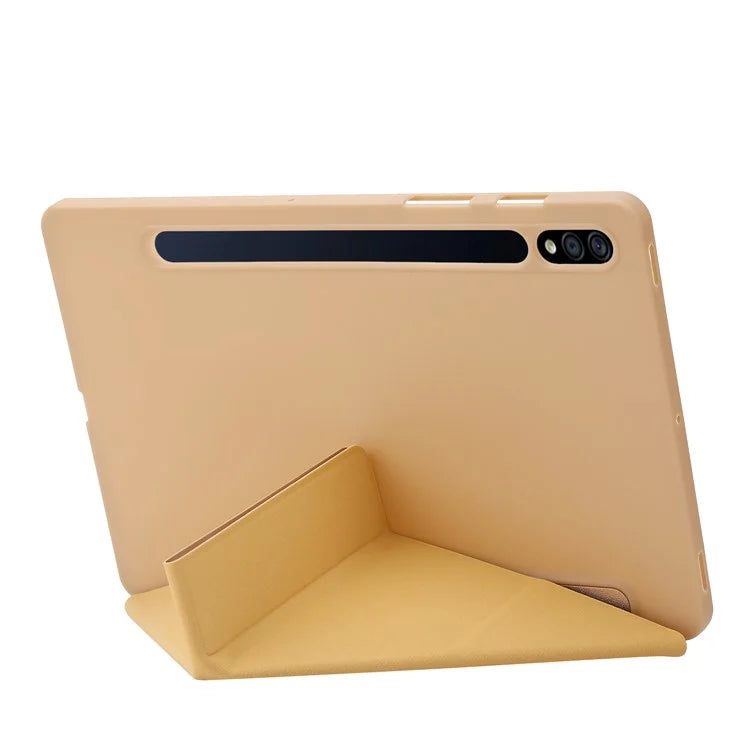 For Samsung Galaxy Tab S9+ Tablet Case Silicone + PU Leather Flip Cover with Auto Wake  /  Sleep Function