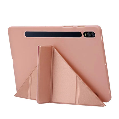 For Samsung Galaxy Tab S9+ Tablet Case Silicone + PU Leather Flip Cover with Auto Wake  /  Sleep Function