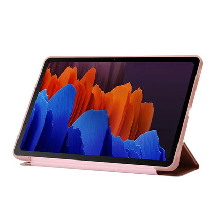 For Samsung Galaxy Tab S9+ Tablet Case Silicone + PU Leather Flip Cover with Auto Wake  /  Sleep Function