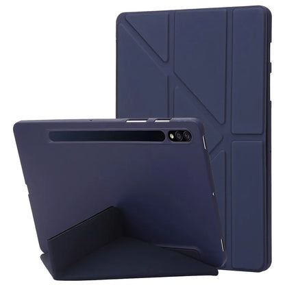 For Samsung Galaxy Tab S9+ Tablet Case Silicone + PU Leather Flip Cover with Auto Wake  /  Sleep Function