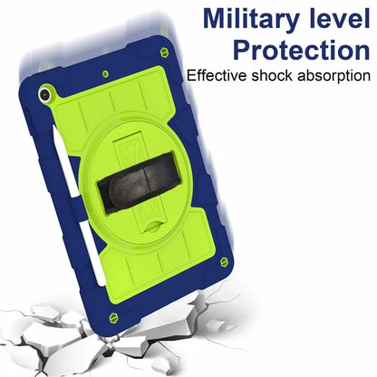 For iPad 10.2 (2021) / (2019) / (2020) TPU+PC Tablet Case Rotating Shockproof Kickstand Cover with Strap