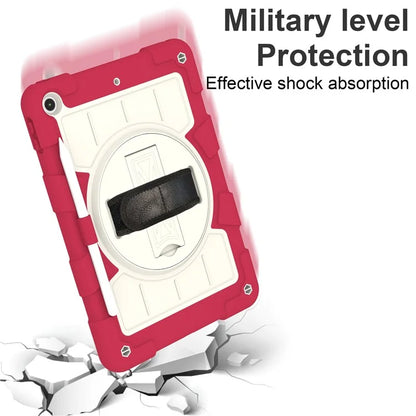 For iPad 10.2 (2021) / (2019) / (2020) TPU+PC Tablet Case Rotating Shockproof Kickstand Cover with Strap
