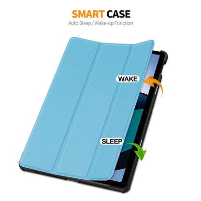 ENKAY HAT PRINCE For Xiaomi Redmi Pad SE Auto Sleep / Wake Cover PU Leather + PC Trifold Stand Tablet Caseish Green