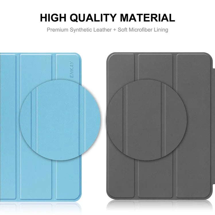 ENKAY HAT PRINCE For Xiaomi Redmi Pad SE Auto Sleep / Wake Cover PU Leather + PC Trifold Stand Tablet Caseish Green