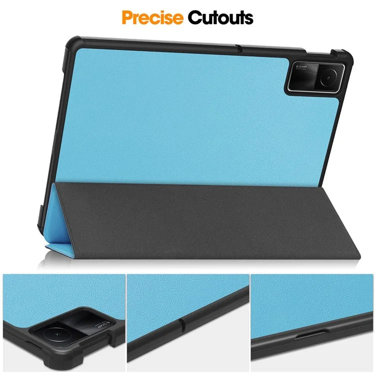 ENKAY HAT PRINCE For Xiaomi Redmi Pad SE Auto Sleep / Wake Cover PU Leather + PC Trifold Stand Tablet Caseish Green