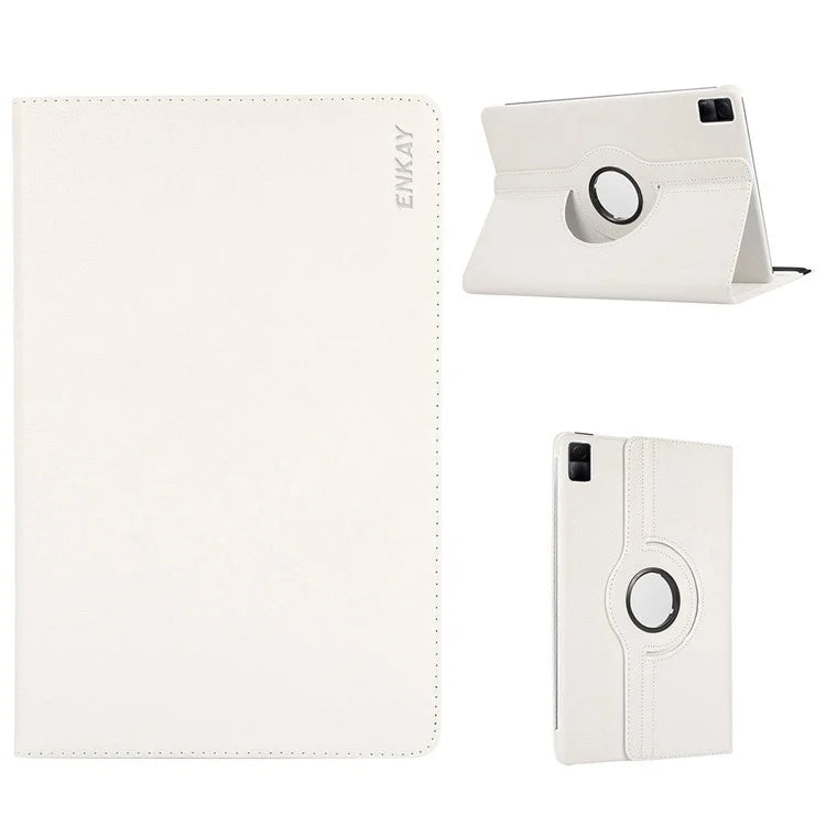 ENKAY HAT PRINCE For Xiaomi Redmi Pad SE Rotary Stand Cover Auto Sleep / Wake PU Leather+PC Tablet Case