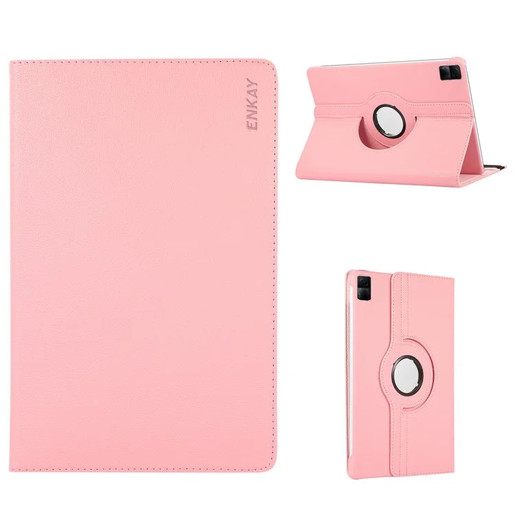 ENKAY HAT PRINCE For Xiaomi Redmi Pad SE Rotary Stand Cover Auto Sleep / Wake PU Leather+PC Tablet Case