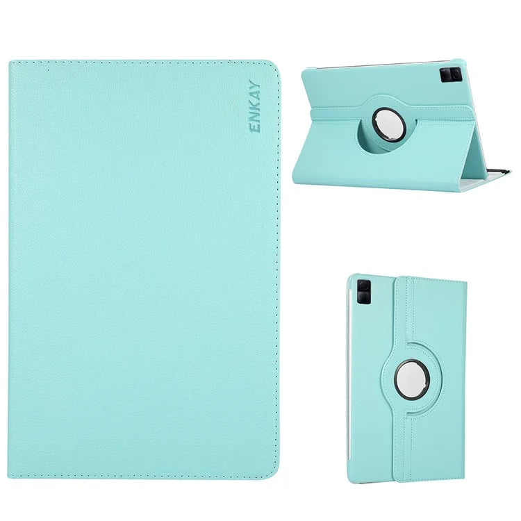 ENKAY HAT PRINCE For Xiaomi Redmi Pad SE Rotary Stand Cover Auto Sleep / Wake PU Leather+PC Tablet Case
