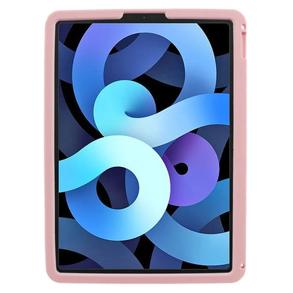 For iPad Air (2020) / (2022) Case Butterfly Kickstand Silicone Tablet Cover with Lanyard