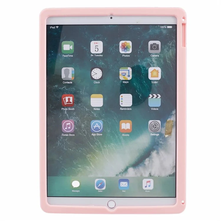 Silicone Cover for iPad 10.2 (2021) / (2019) / (2020) / iPad Air 10.5 inch (2019) / Pro 10.5-inch (2017) Case with Butterfly Kickstand