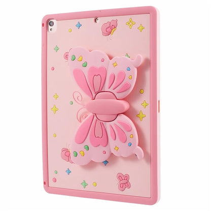 Silicone Cover for iPad 10.2 (2021) / (2019) / (2020) / iPad Air 10.5 inch (2019) / Pro 10.5-inch (2017) Case with Butterfly Kickstand