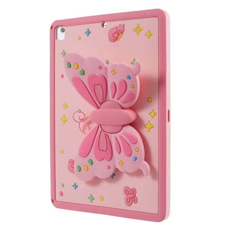 For iPad 9.7-inch (2017) / (2018) / Pro 9.7 inch (2016 / iPad Air (2013) / Air 2 Case Butterfly Kickstand Tablet Silicone Cover