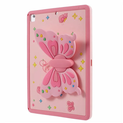 For iPad 9.7-inch (2017) / (2018) / Pro 9.7 inch (2016 / iPad Air (2013) / Air 2 Case Butterfly Kickstand Tablet Silicone Cover