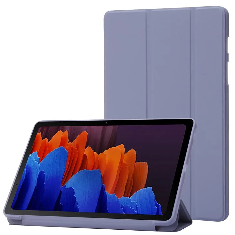 For Samsung Galaxy Tab S9 Case Anti-Scratch PU+ Silicone Tri-fold Stand Tablet Cover