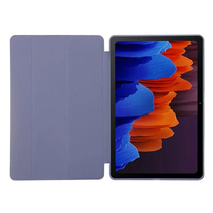 For Samsung Galaxy Tab S9 Case Anti-Scratch PU+ Silicone Tri-fold Stand Tablet Cover