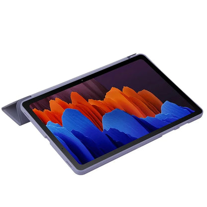 For Samsung Galaxy Tab S9 Case Anti-Scratch PU+ Silicone Tri-fold Stand Tablet Cover