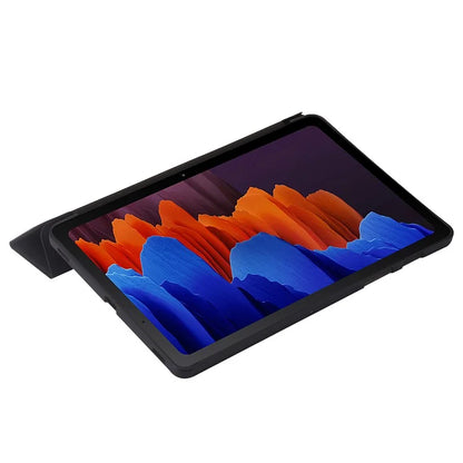 For Samsung Galaxy Tab S9 Case Anti-Scratch PU+ Silicone Tri-fold Stand Tablet Cover