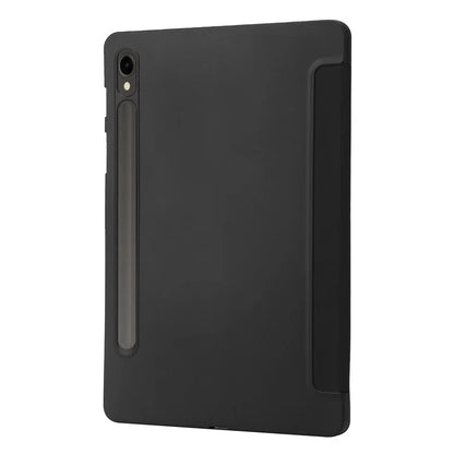 For Samsung Galaxy Tab S9 Case Anti-Scratch PU+ Silicone Tri-fold Stand Tablet Cover