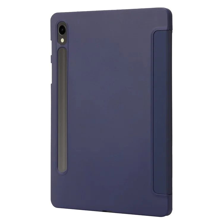 For Samsung Galaxy Tab S9 Case Anti-Scratch PU+ Silicone Tri-fold Stand Tablet Cover
