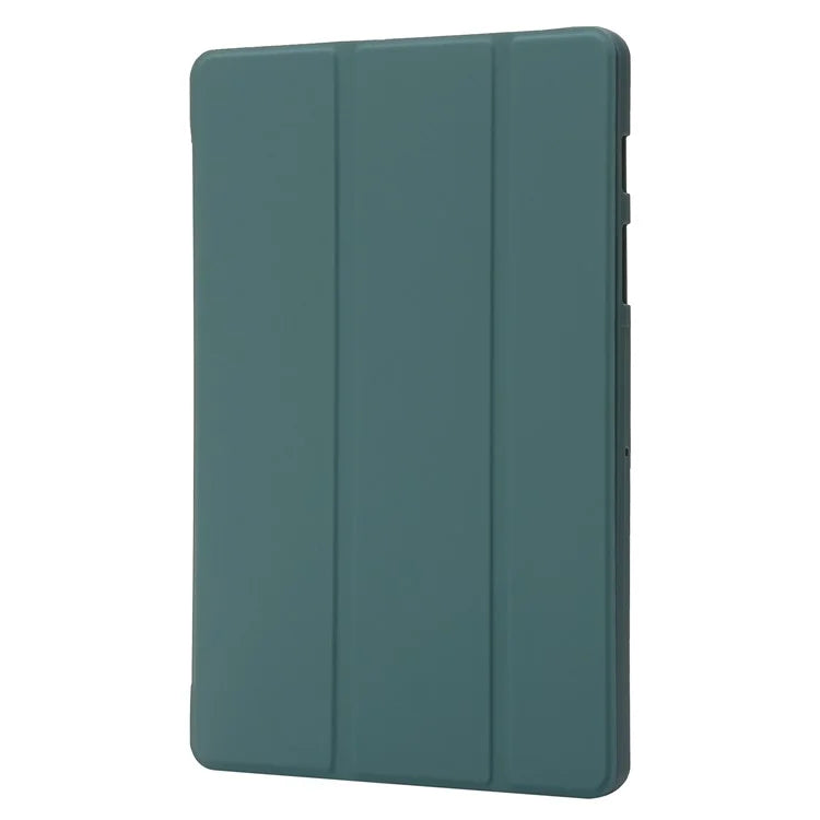 For Samsung Galaxy Tab S9 Case Anti-Scratch PU+ Silicone Tri-fold Stand Tablet Coverish Green