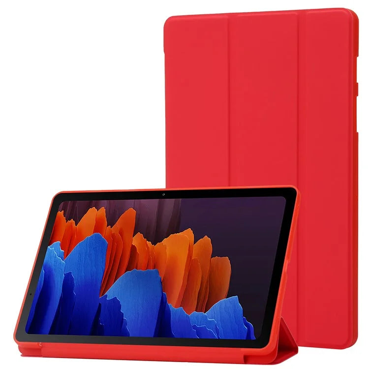 For Samsung Galaxy Tab S9 Case Anti-Scratch PU+ Silicone Tri-fold Stand Tablet Cover