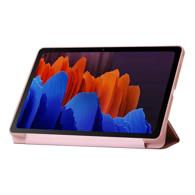 For Samsung Galaxy Tab S9 Case Anti-Scratch PU+ Silicone Tri-fold Stand Tablet Cover