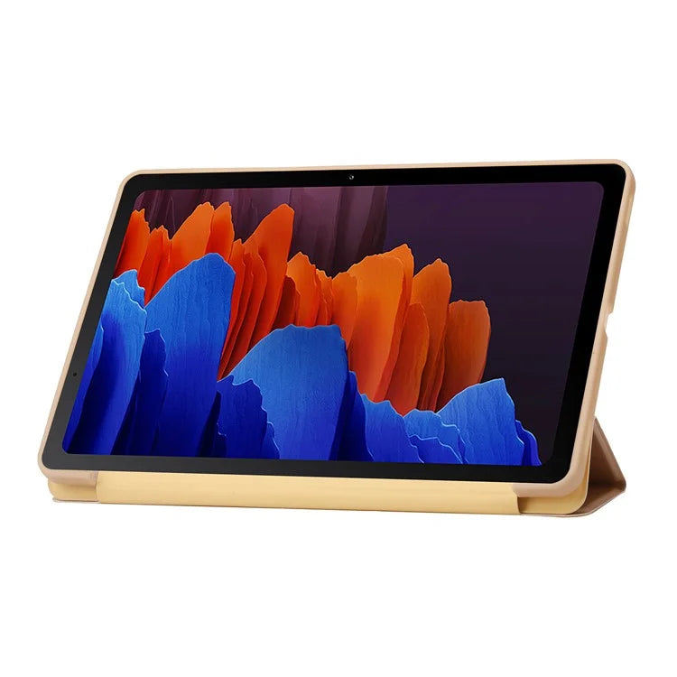 For Samsung Galaxy Tab S9 Case Anti-Scratch PU+ Silicone Tri-fold Stand Tablet Cover